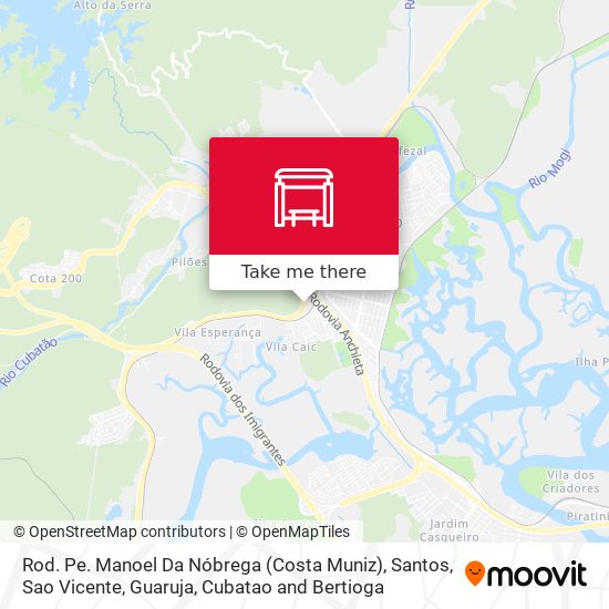 Rod. Pe. Manoel Da Nóbrega (Costa Muniz) map