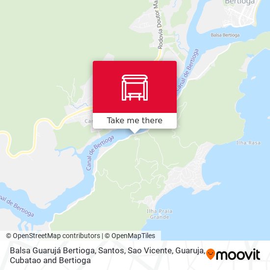 Balsa Guarujá Bertioga map
