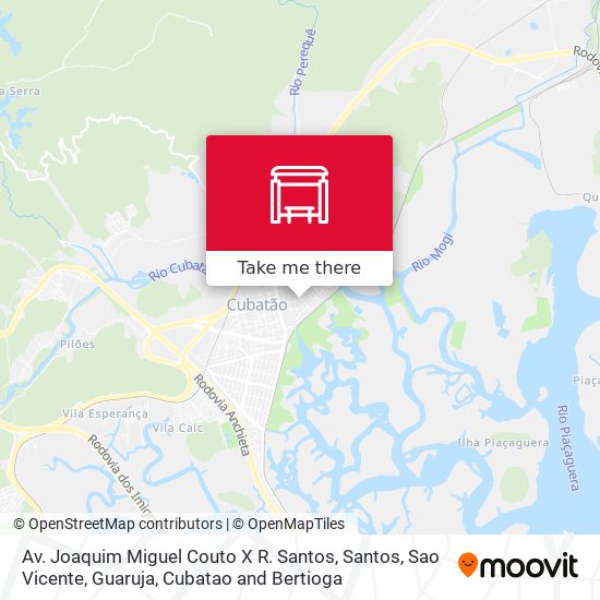 Av. Joaquim Miguel Couto X R. Santos map