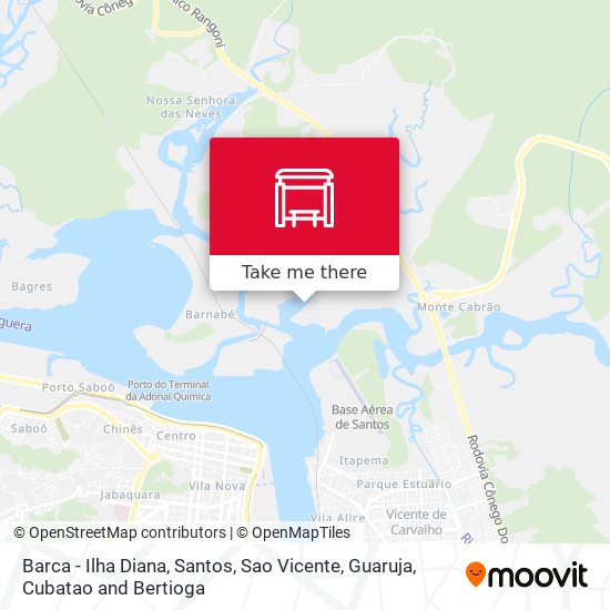 Barca - Ilha Diana map