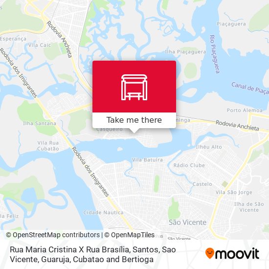 Mapa Rua Maria Cristina X Rua Brasília