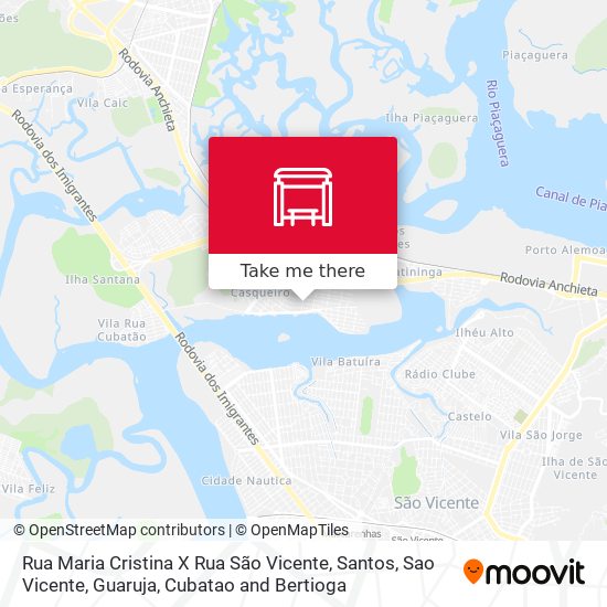 Mapa Rua Maria Cristina X Rua São Vicente