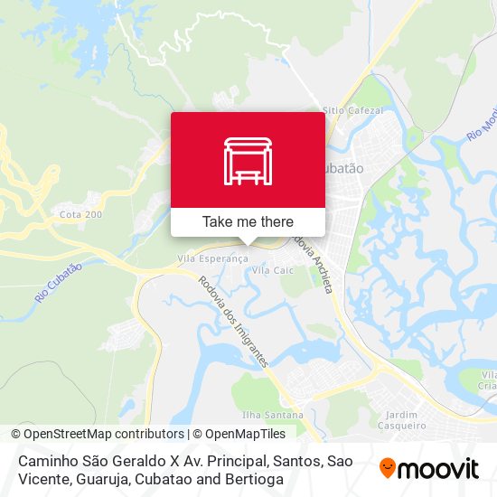 Caminho São Geraldo X Av. Principal map