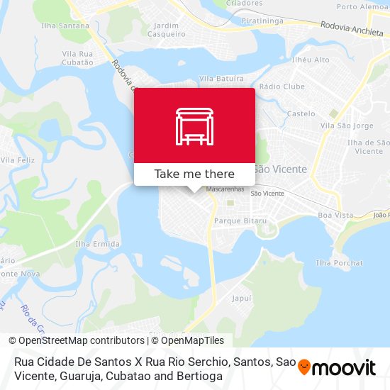 Mapa Rua Cidade De Santos X Rua Rio Serchio