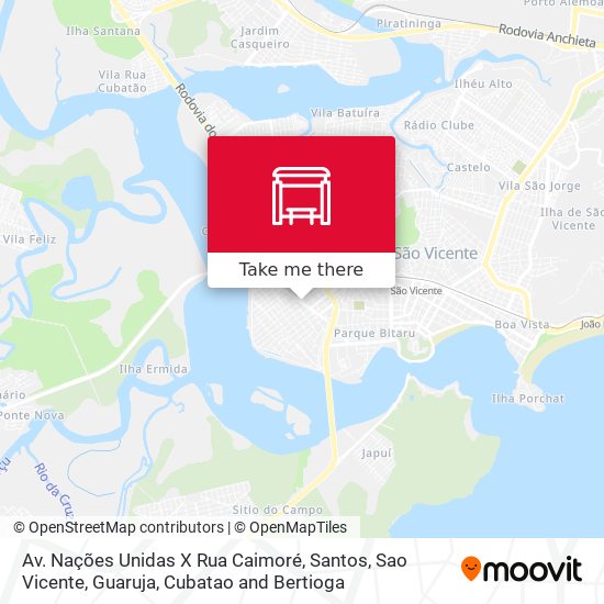 Av. Nações Unidas X Rua Caimoré map