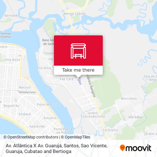 Av. Atlântica X Av. Guarujá map