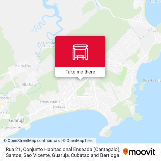 Mapa Rua 21, Conjunto Habitacional Enseada (Cantagalo)