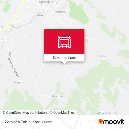 Ždraljica Tabla map