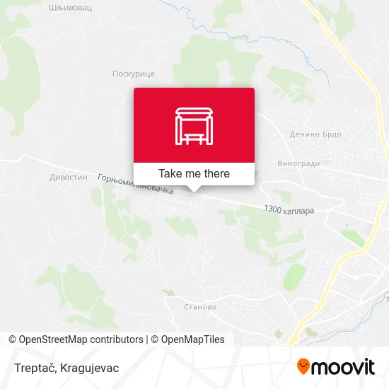 Treptač map