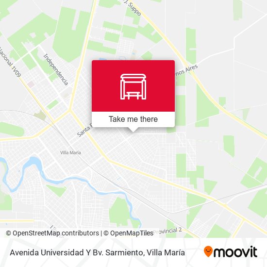 Mapa de Avenida Universidad Y Bv. Sarmiento