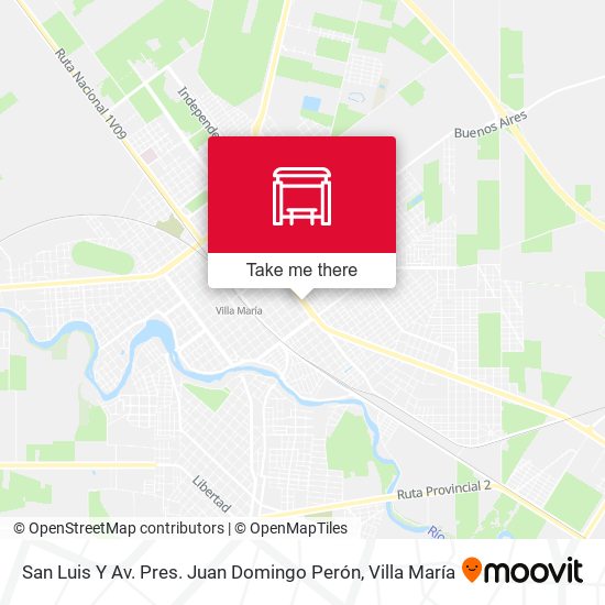 Mapa de San Luis Y Av. Pres. Juan Domingo Perón