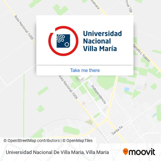 Mapa de Universidad Nacional De Villa María