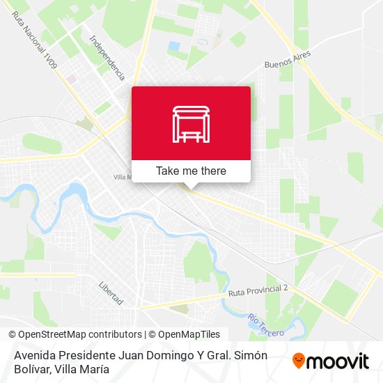 Avenida Presidente Juan Domingo Y Gral. Simón Bolívar map