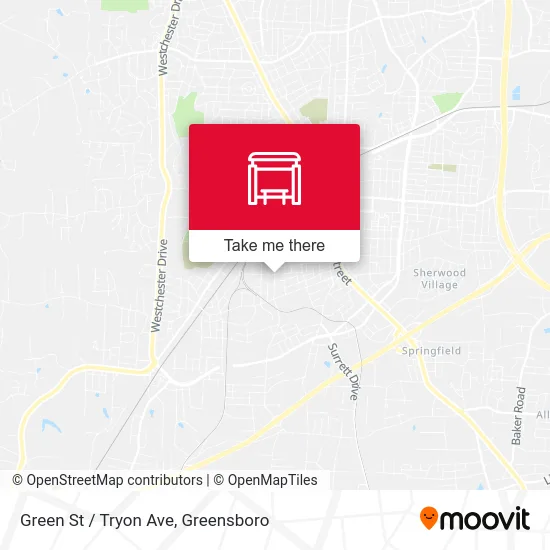 Mapa de Green St / Tryon Ave