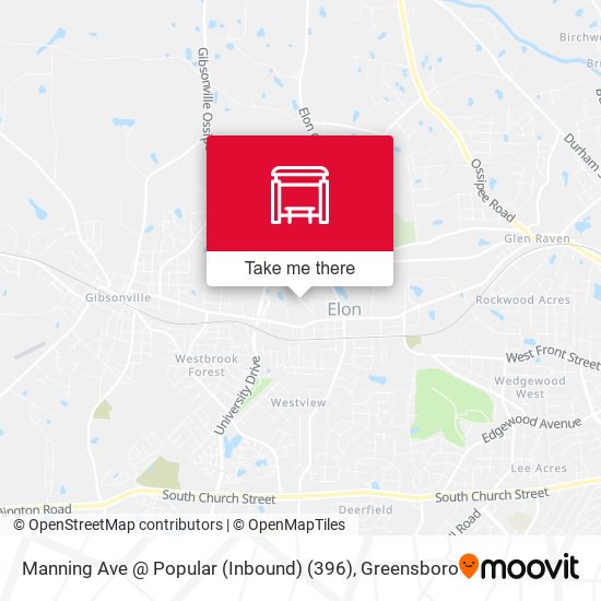 Mapa de Manning Ave @ Popular (Inbound) (396)