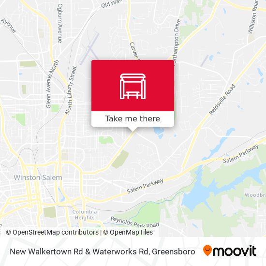 New Walkertown Rd & Waterworks Rd map