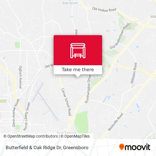 Butterfield & Oak Ridge Dr map