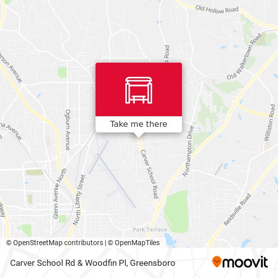 Carver School Rd & Woodfin Pl map