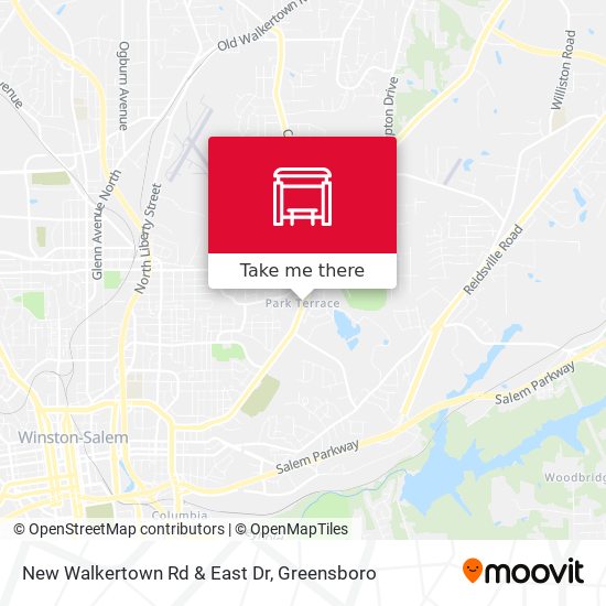 New Walkertown Rd & East Dr map