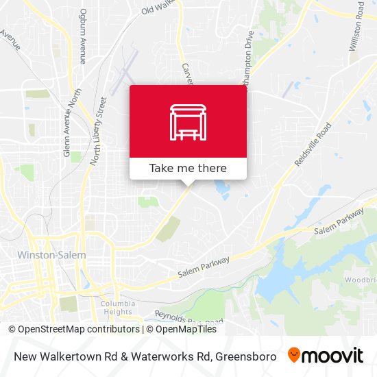New Walkertown Rd & Waterworks Rd map