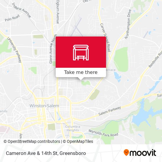 Cameron Ave & 14th St map