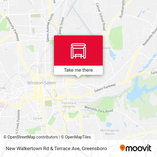 Mapa de New Walkertown Rd & Terrace Ave