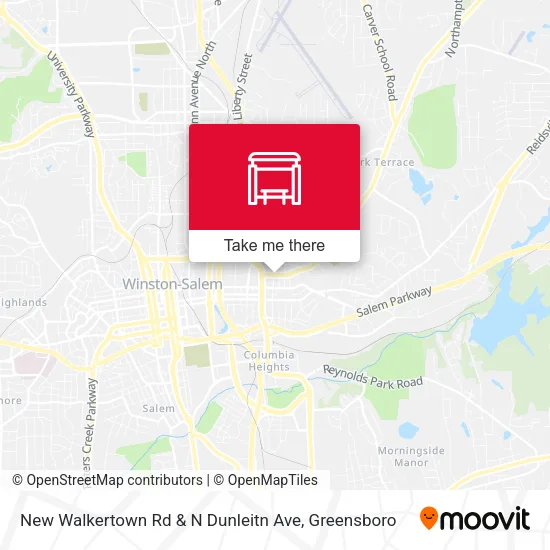 Mapa de New Walkertown Rd & N Dunleitn Ave