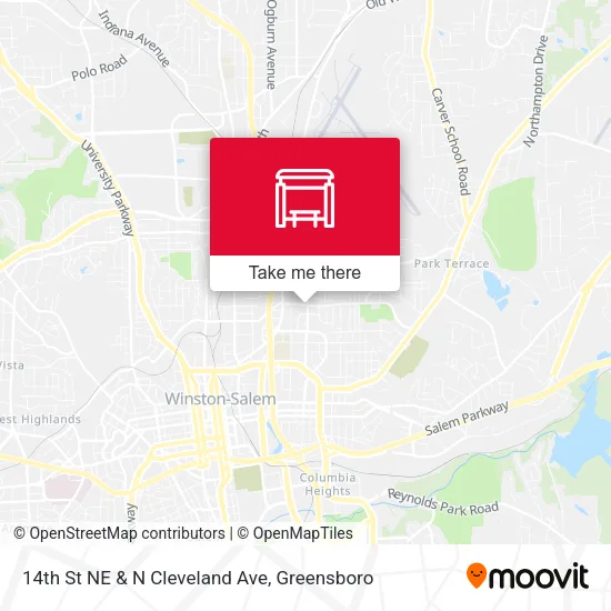 14th St NE & N Cleveland Ave map