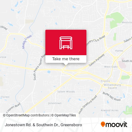 Jonestown Rd. & Southwin Dr. map
