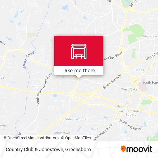 Country Club & Jonestown map