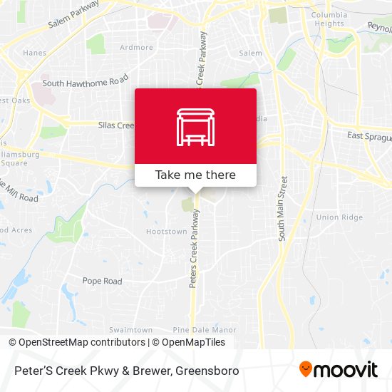 Peter’S Creek Pkwy & Brewer map