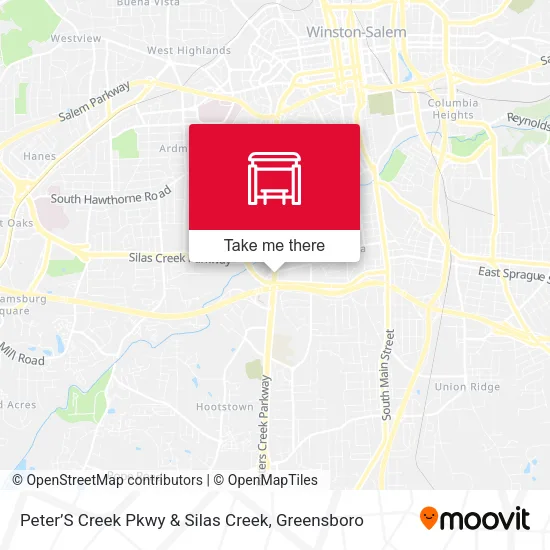 Peter’S Creek Pkwy & Silas Creek map
