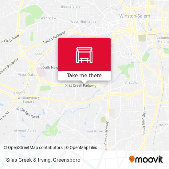 Silas Creek & Irving map