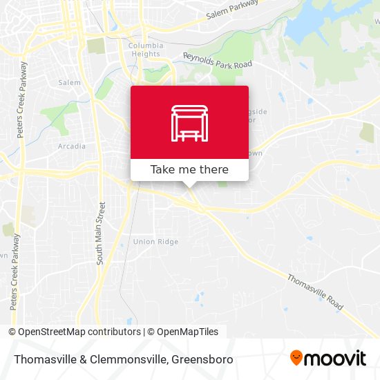 Thomasville & Clemmonsville map