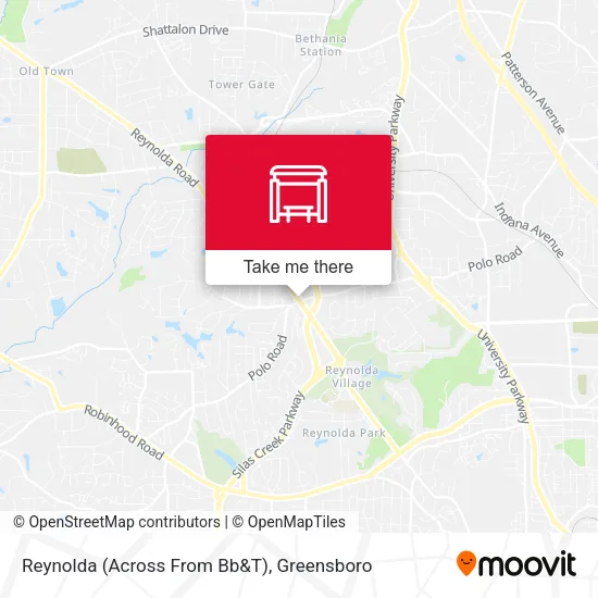 Mapa de Reynolda (Across From Bb&T)