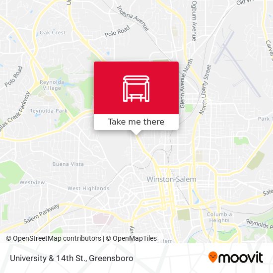 Mapa de University & 14th St.