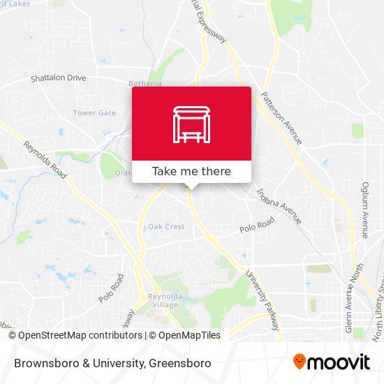 Brownsboro & University map