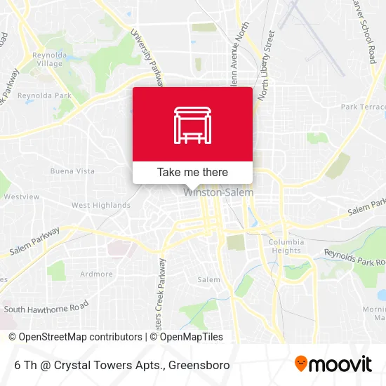 Mapa de 6 Th @ Crystal Towers Apts.