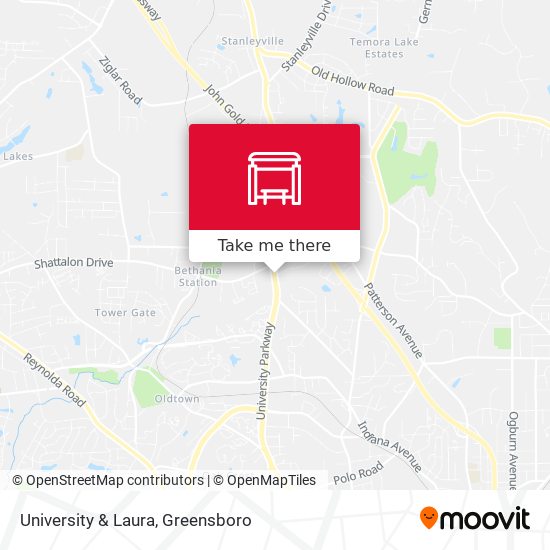 University & Laura map