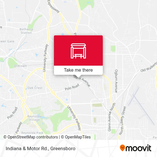 Indiana & Motor Rd. map