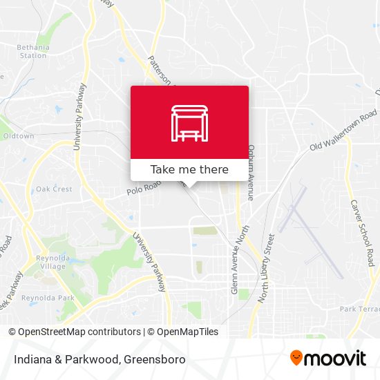Indiana & Parkwood map