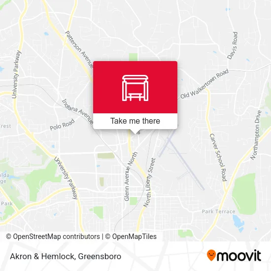 Mapa de Akron & Hemlock