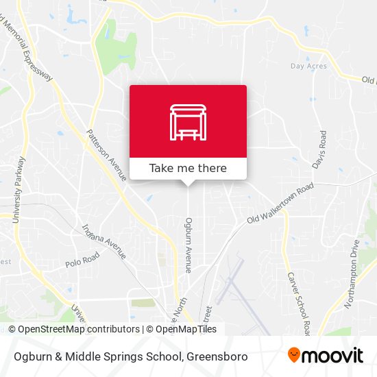 Mapa de Ogburn & Middle Springs School