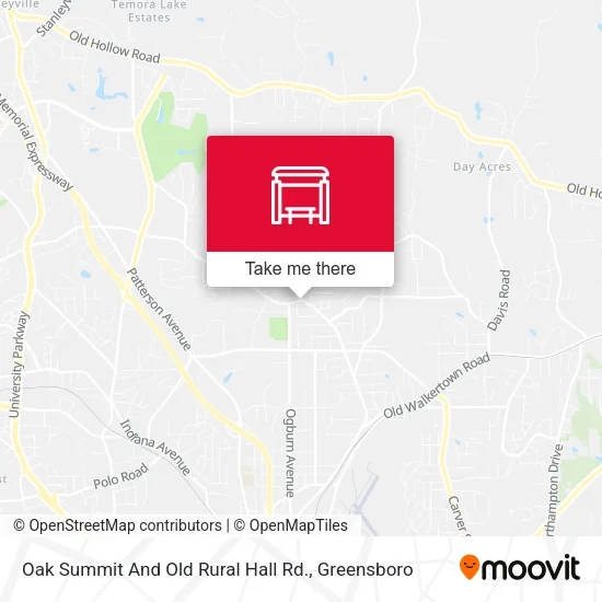 Mapa de Oak Summit And Old Rural Hall Rd.