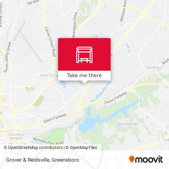 Grover & Reidsville map