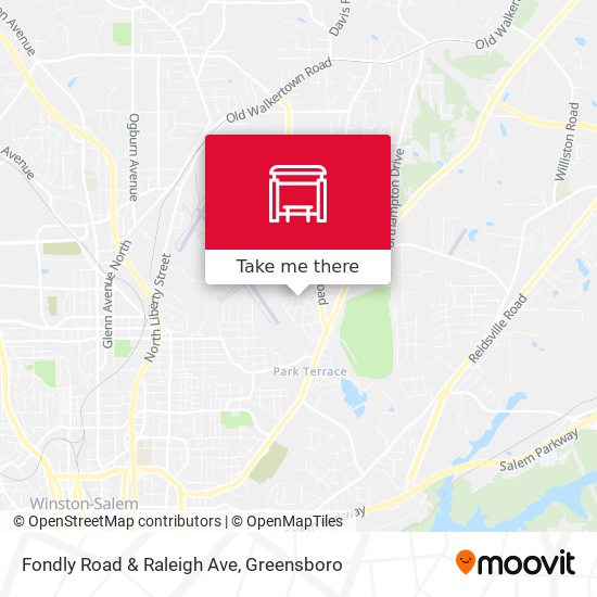 Fondly Road & Raleigh Ave map