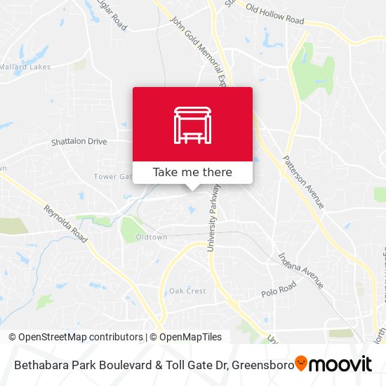 Mapa de Bethabara Park Boulevard & Toll Gate Dr