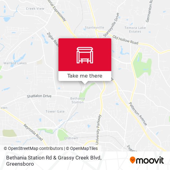 Mapa de Bethania Station Rd & Grassy Creek Blvd