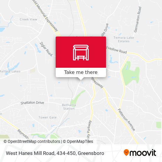West Hanes Mill Road, 434-450 map