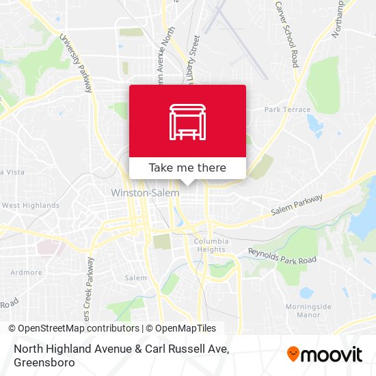 North Highland Avenue & Carl Russell Ave map